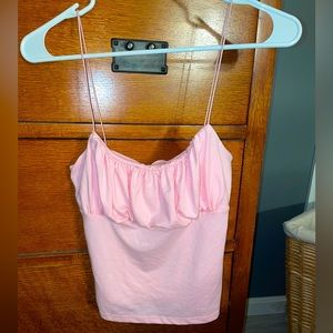 Pink cropped tank